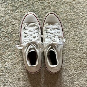 Kids White High-Top Sneakers